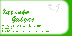 katinka gulyas business card